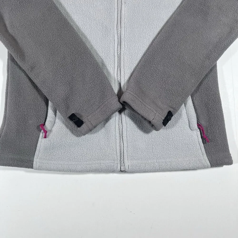 The North Face Full Zip Grey Two Tone Fleece Jacket Women's S/P - Picture 2 of 9
